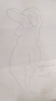 "Femme Vue de Dos" Picasso Line Etching
