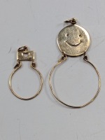 (2) 14K Yellow Gold Pendant