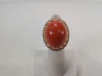 18K Yellow Gold Coral Ring