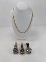 (3) Fashion Watches & Chain