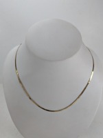 14K Yellow Gold Herringbone Necklace