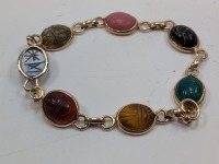 10K Yellow Gold Scarab Bracelet