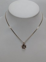 14K Yellow Gold Necklace w/ (1) Diamond