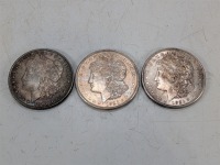 (3) US Morgan $1 Coins