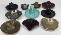 Ceramic Hat Ashtrays