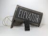 Metal Light-Up "Elevator" Sign w/ Switch