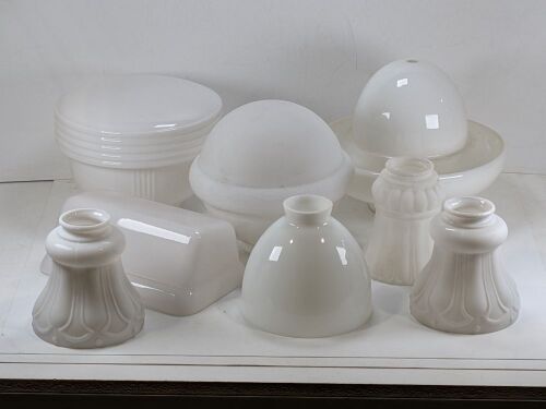 Milk Glass Like Lamp Shades