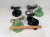 Electric Jadeite & Other Lighters w/ Ashtray's - 2