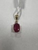 18K Gold, Ruby & Diamond Pendant (Pompano Beach, FL) - 5