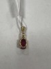 18K Gold, Ruby & Diamond Pendant (Pompano Beach, FL) - 6