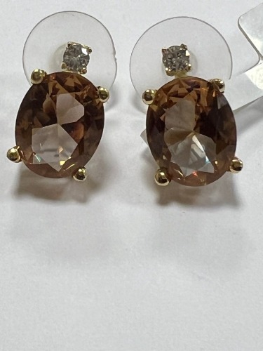 18K Gold, Zultanite & Diamond Earrings (Pompano Beach, FL)