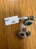 18K Gold, Emerald & Diamond Earrings (Pompano Beach, FL) - 9
