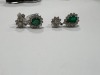 18K Gold, Emerald & Diamond Earrings (Pompano Beach, FL) - 3