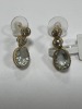 18K Gold, Aquamarine & Diamond Earrings (Pompano Beach, FL) - 3