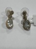 18K Gold, Aquamarine & Diamond Earrings (Pompano Beach, FL) - 4