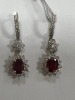 18K Gold, Ruby & Diamond Earrings (Pompano Beach, FL) - 5