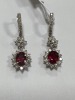 18K Gold, Ruby & Diamond Earrings (Pompano Beach, FL) - 6