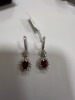 18K Gold, Ruby & Diamond Earrings (Pompano Beach, FL) - 7