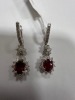 18K Gold, Ruby & Diamond Earrings (Pompano Beach, FL) - 8