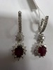 18K Gold, Ruby & Diamond Earrings (Pompano Beach, FL) - 9