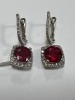 18K Gold, Ruby & Diamond Earrings (Pompano Beach, FL) - 3
