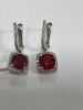 18K Gold, Ruby & Diamond Earrings (Pompano Beach, FL) - 5