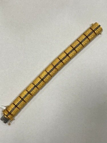 24K Gold Plated, Sterling Silver & Diamond Bracelet (Pompano Beach, FL)