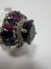18KW Gold, Blue Sapphire, Ruby and Diamond Cluster Ring (Pompano Beach, FL) - 14