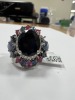 18KW Gold, Blue Sapphire, Ruby and Diamond Cluster Ring (Pompano Beach, FL) - 20
