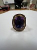 24K Gold Plated, Sterling Silver, Amethyst & Diamond Ring (Pompano Beach, FL) - 3
