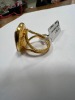 24K Gold Plated, Sterling Silver, Amethyst & Diamond Ring (Pompano Beach, FL) - 6