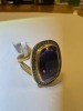 24K Gold Plated, Sterling Silver, Amethyst & Diamond Ring (Pompano Beach, FL) - 13