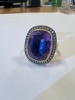 24K Gold Plated, Sterling Silver, Amethyst & Diamond Ring (Pompano Beach, FL) - 15