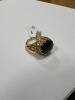 18K Gold, Sapphire & Brown Diamond Ring (Pompano Beach, FL) - 9
