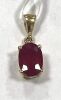18K Gold, Ruby & Diamond Pendant (Pompano Beach, FL)