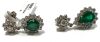 18K Gold, Emerald & Diamond Earrings (Pompano Beach, FL)