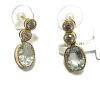 18K Gold, Aquamarine & Diamond Earrings (Pompano Beach, FL)