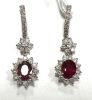 18K Gold, Ruby & Diamond Earrings (Pompano Beach, FL) - 2