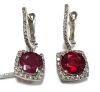 18K Gold, Ruby & Diamond Earrings (Pompano Beach, FL) - 2
