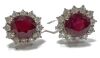 18K Gold, Ruby & Diamond Earrings (Pompano Beach, FL)