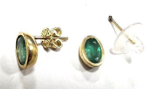18K Gold & Emerald Earrings (Pompano Beach, FL)