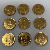 (9) South Africa (2r) Gold Coins (Laredo, TX)