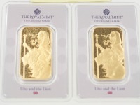 The Royal Mint Una & Lion Gold Bars (Laredo, TX)