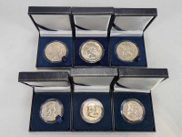 (3) Peace Dollars & (3) Franklin Half-Dollars