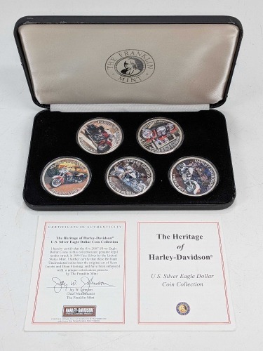 "The Heritage of Harley-Davidson U.S. Silver eagle Dollar Collection"