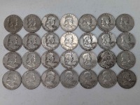 (28) Franklin Half-Dollars