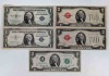 (2) $1 & (3) $2 Paper Notes