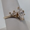 Yellow Gold Nesting Ring Set w/ Clear Stones - 5