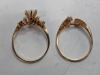Yellow Gold Nesting Ring Set w/ Clear Stones - 11