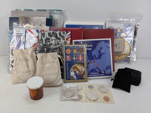Assorted Foreign Coins & More
